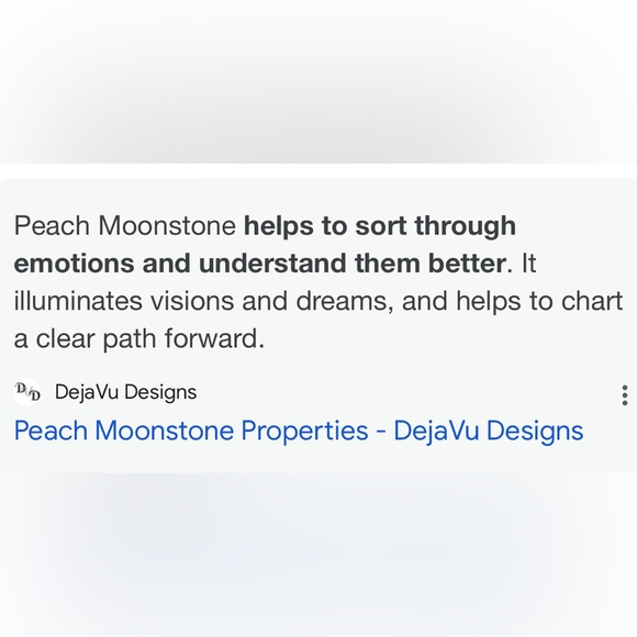 Peach Moonstone Crystal or worry stone - Picture 4 of 4